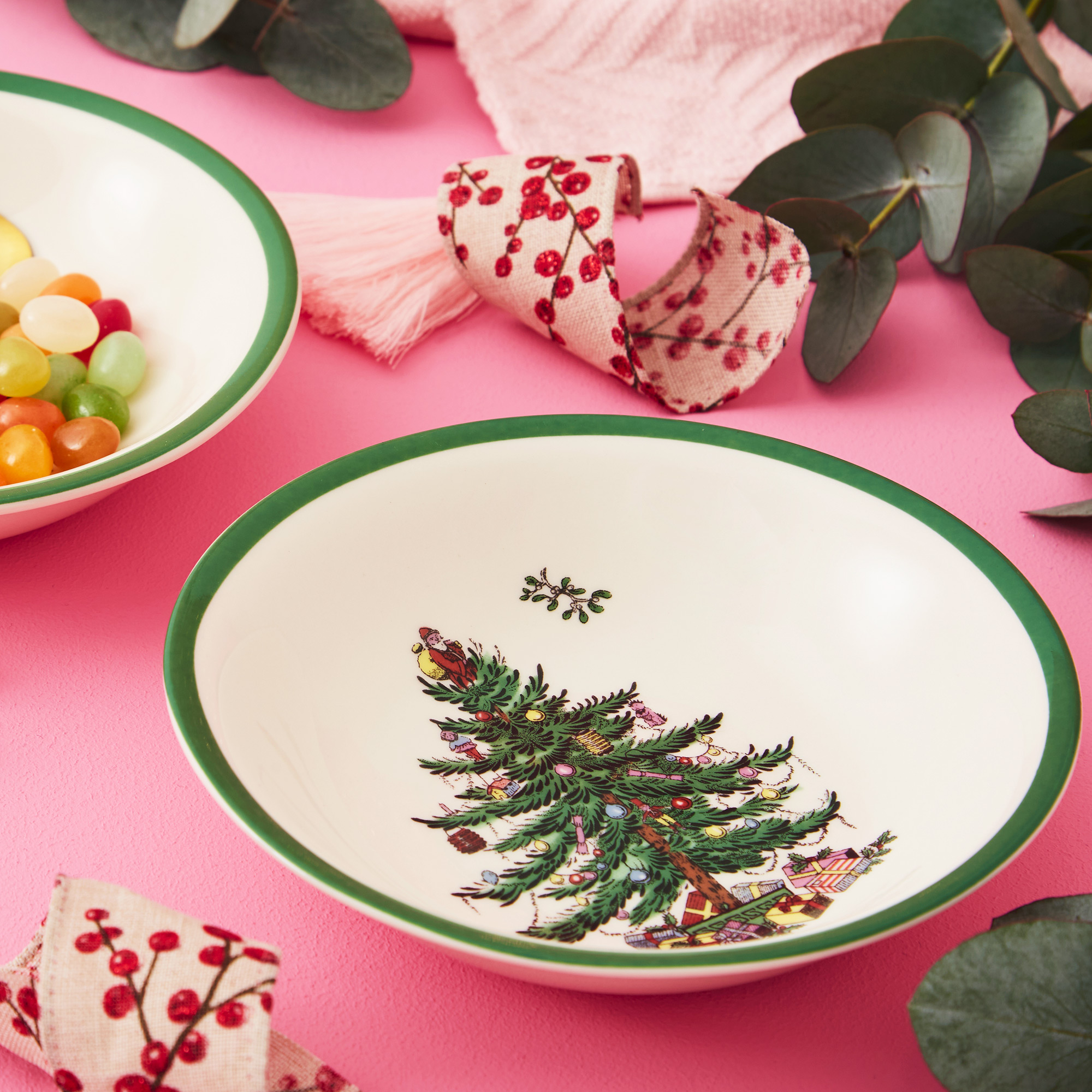 Christmas Tree Cereal Bowl Set of 4